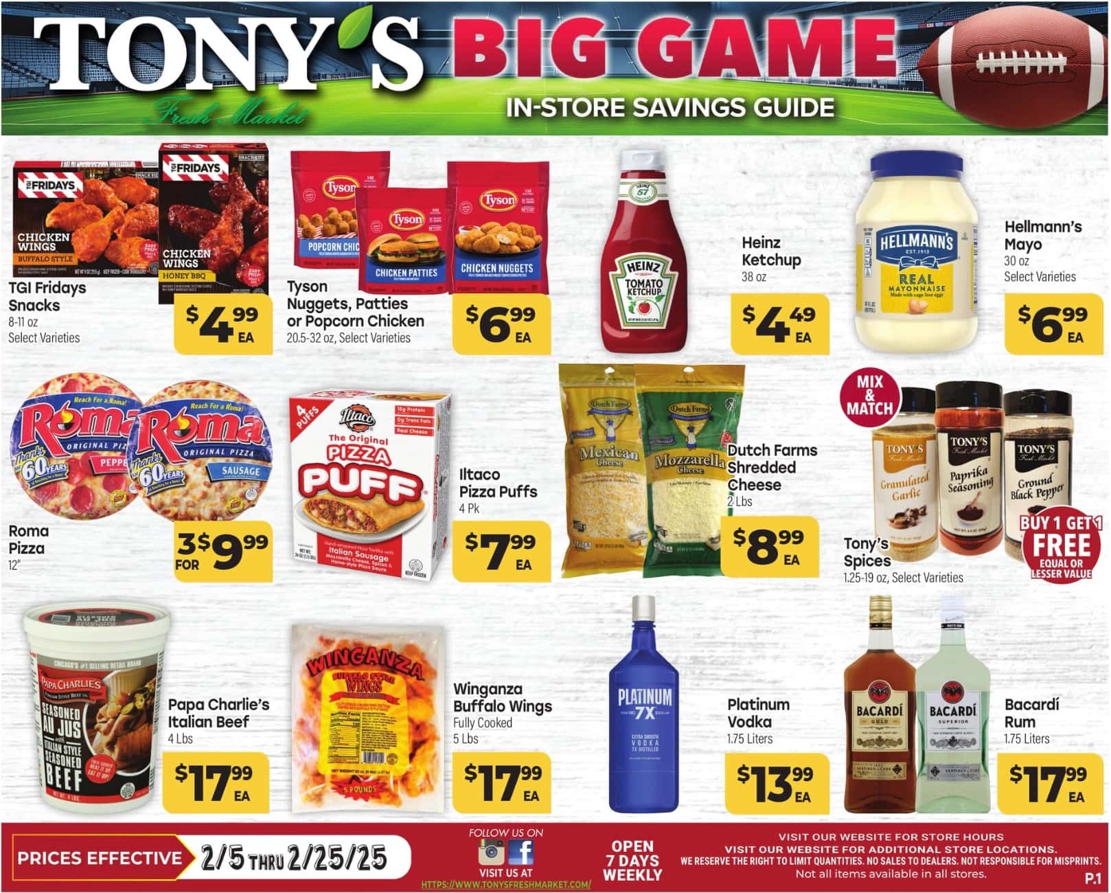 Tony's Finer Foods Weekly Ad Preview