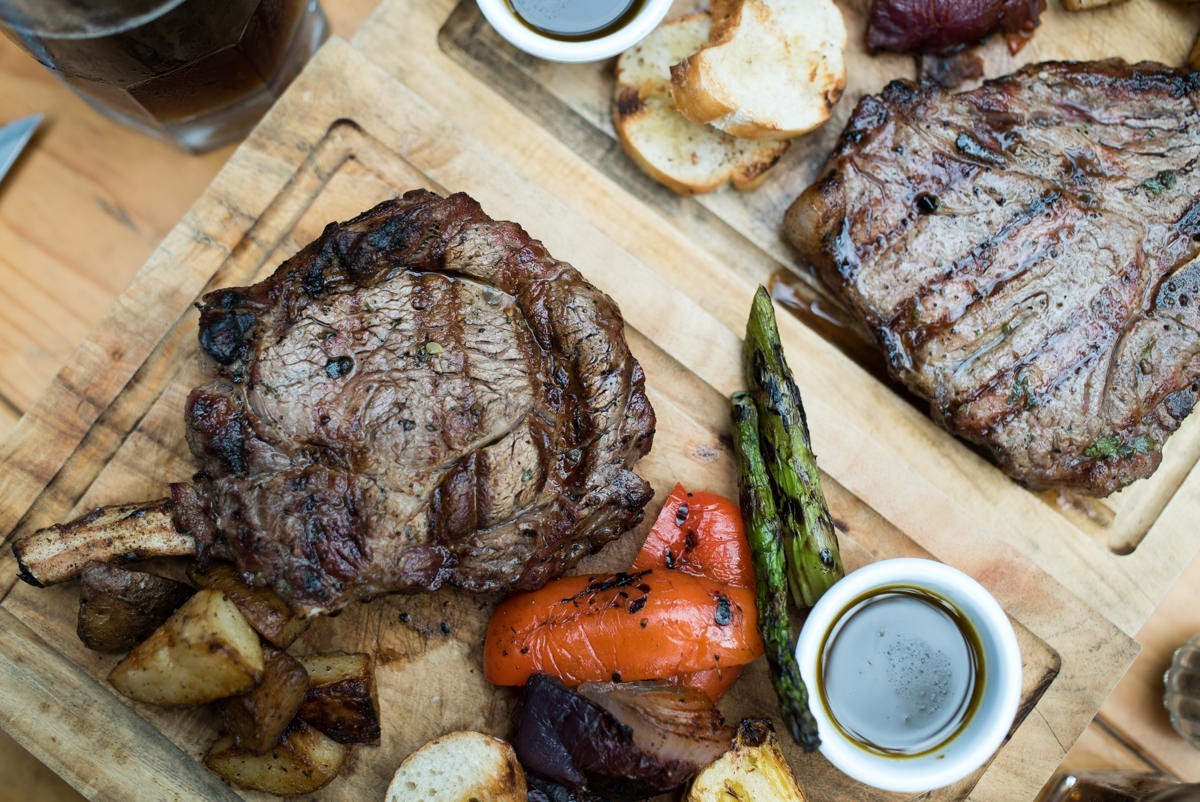 Trattoria Toscana's impressive Cowboy steak, a smaller version of their Tomahawk