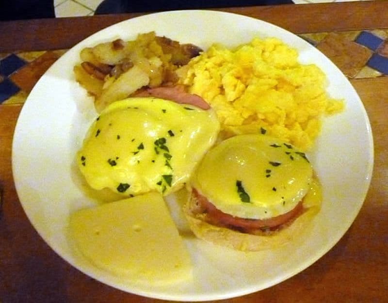 Variety of breakfast items at the Bellagio buffet