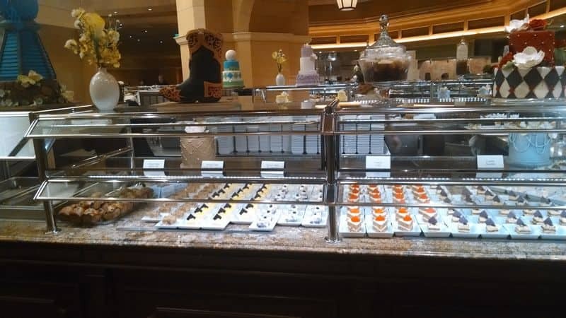 Variety of desserts including sugar-free and vegan options at the Bellagio Buffet