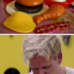 Plastic food paired with "Finally Some Good F------ Food"