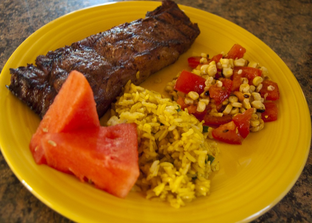 A perfectly grilled steak