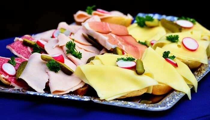 Belegte Brote austrian food, open sandwiches full of flavor
