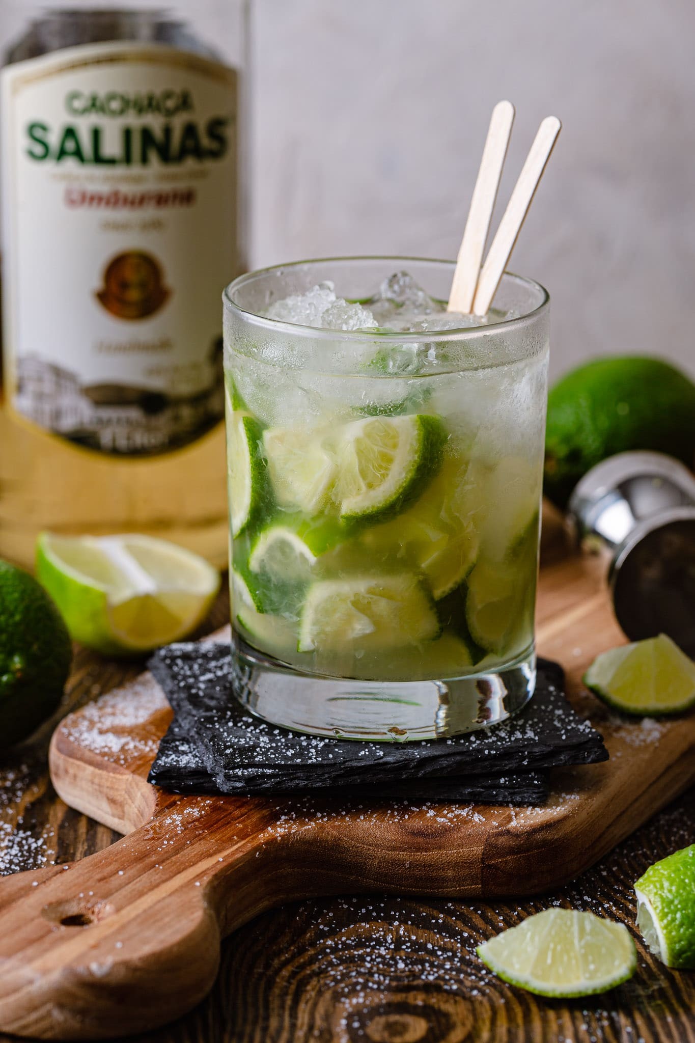 Classic Lime Caipirinha cocktail