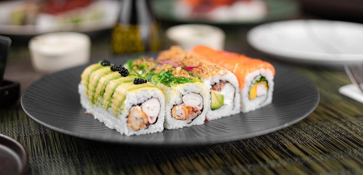 California rolls, a classic example of fusion sushi combining Japanese and American flavors.