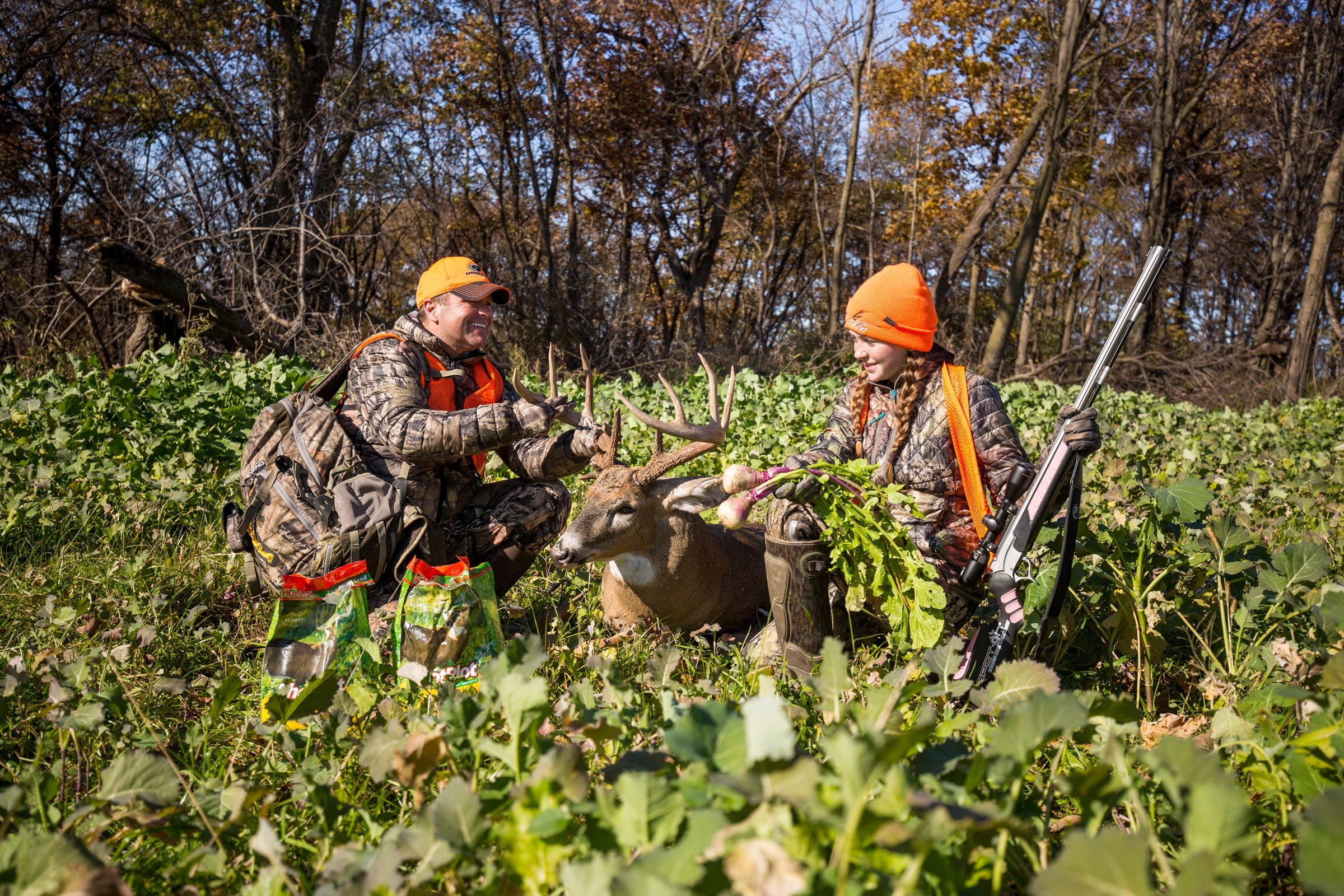 A large buck from a brassica plot