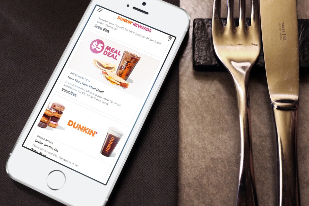Dunkin' Rewards App Interface