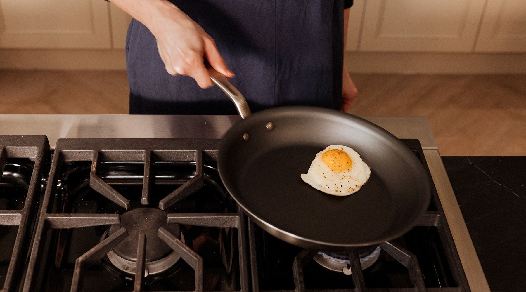 Egg in non-stick pan