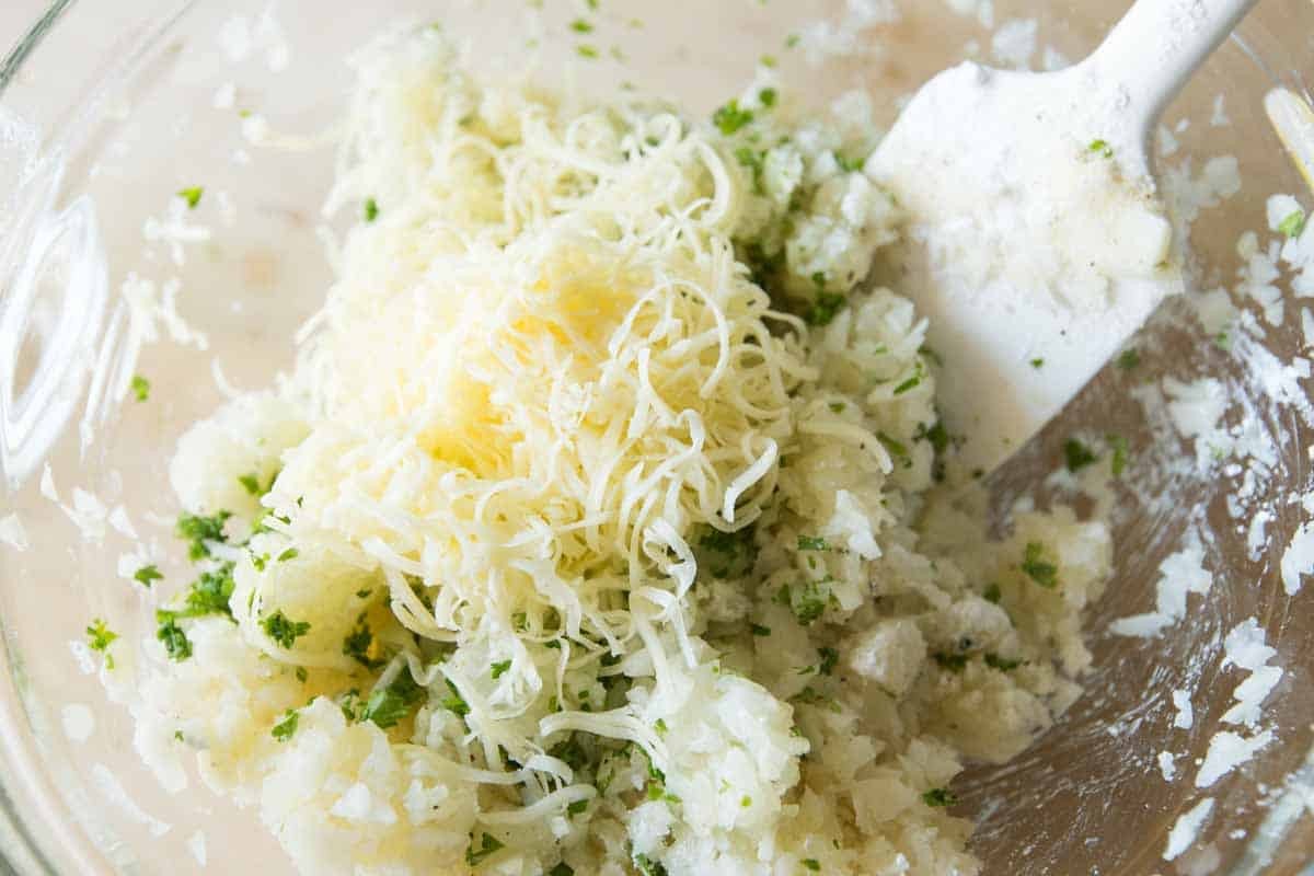 Tater Tots Topped with Cheese and Green Onions