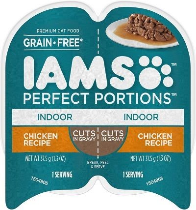 Iams Perfect Portions Indoor Chicken Recipe Grain-Free Cuts in Gravy Wet Cat Food