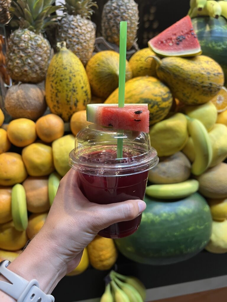 Freshly squeezed pomegranate juice from a street vendor in Turkey