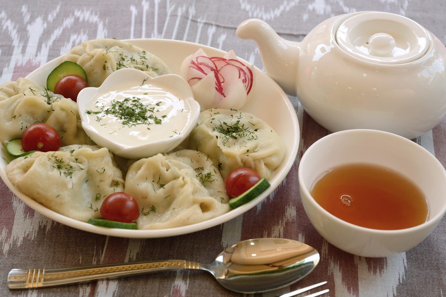 Steaming Hot Manty, a Traditional Dumpling