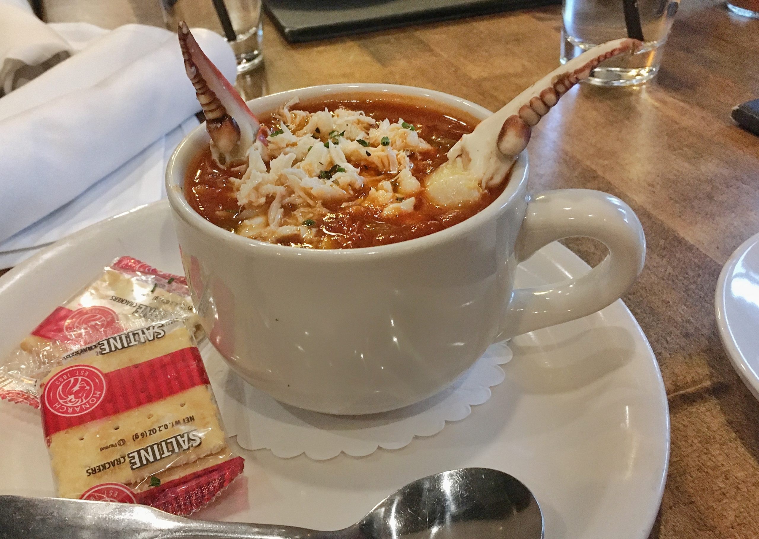 Maryland Crab Soup with Old Bay seasoning is a Baltimore favorite