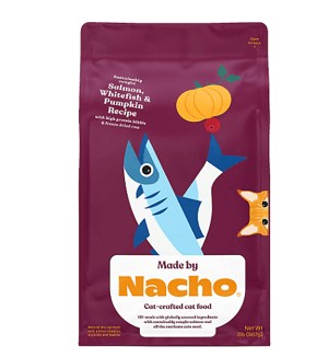 Made by Nacho Salmon, Whitefish & Pumpkin Recipe Dry Cat Food