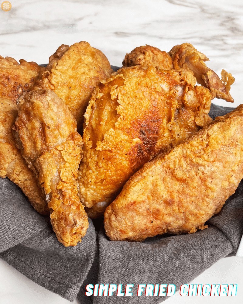 Simple Fried Chicken on Marble