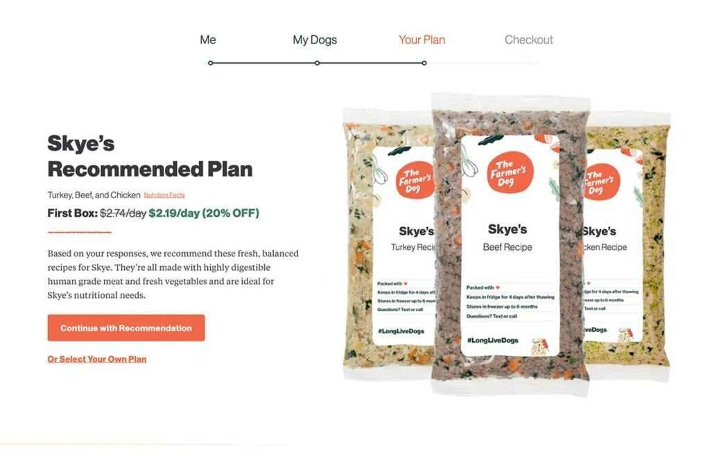 Farmer's Dog Customized Plan