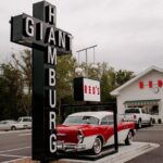Retro diner with classic American fare at Red's Giant Hamburg in Springfield, Missouri