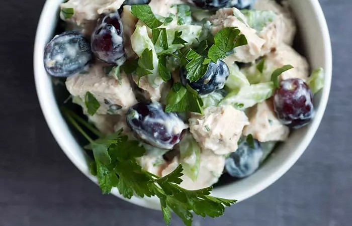 Selection of light and healthy foods
