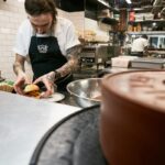 Ingredients for food costing like spices, vegetables, and meat, all used to calculate costs