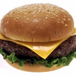 Classic American Cheeseburger with Lettuce, Tomato, and Pickles