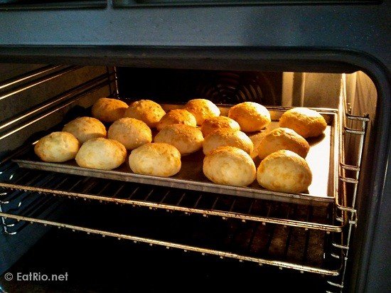 Delicious Pão de Queijo fresh from the oven