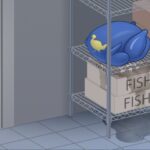 raw meat and ready-to-eat food stored incorrectly in a fridge