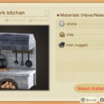 Animal Crossing player cooking at a stove in their home kitchen
