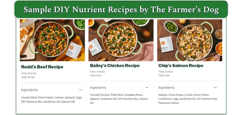 Three at-home recipe ideas that include TFD Nutrient Mix