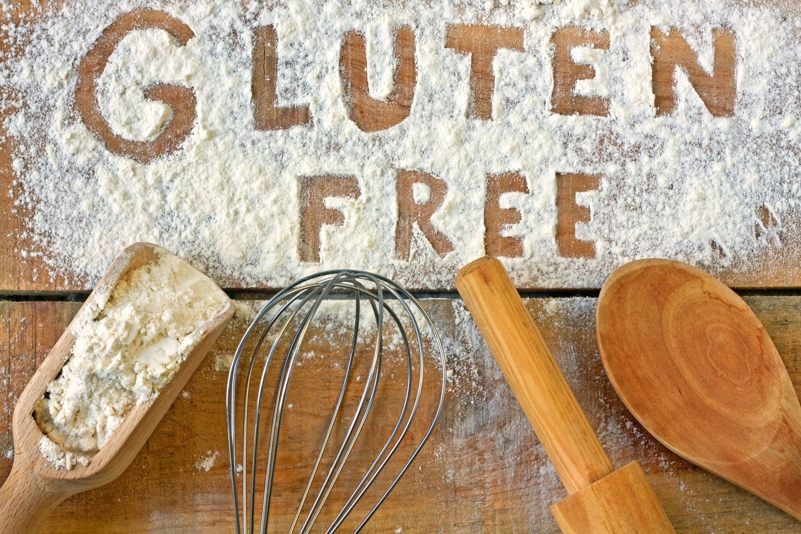 Baking utensils with the words