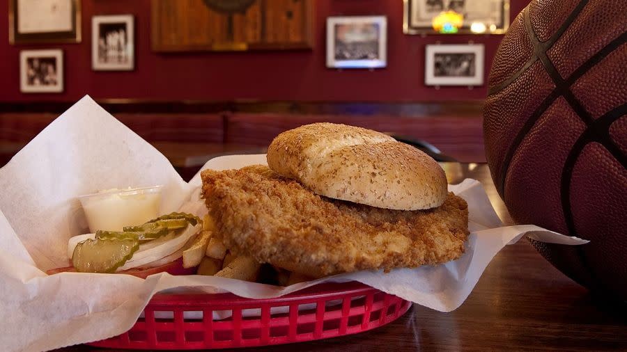 Plump's Last Shot Deep Fried Tenderloin Sandwich
