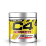 Selection of supplements for weight gain, including protein powder, creatine, and multivitamins