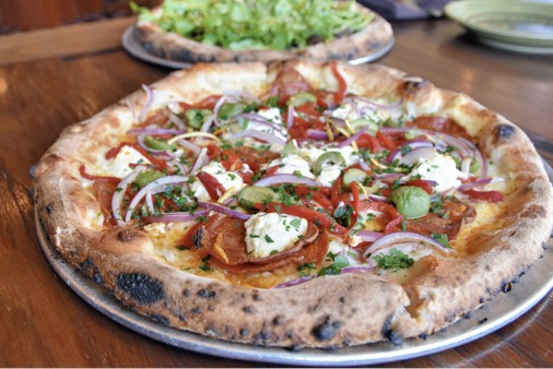 Korean BBQ pizzas from Young Joni, delicious food with vegetable