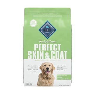 Dog food label with ingredient list