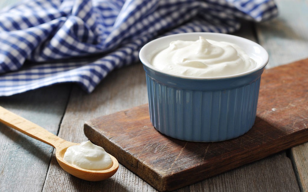 Cup of plain yogurt