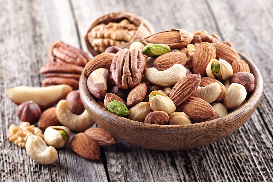 Assortment of mixed nuts