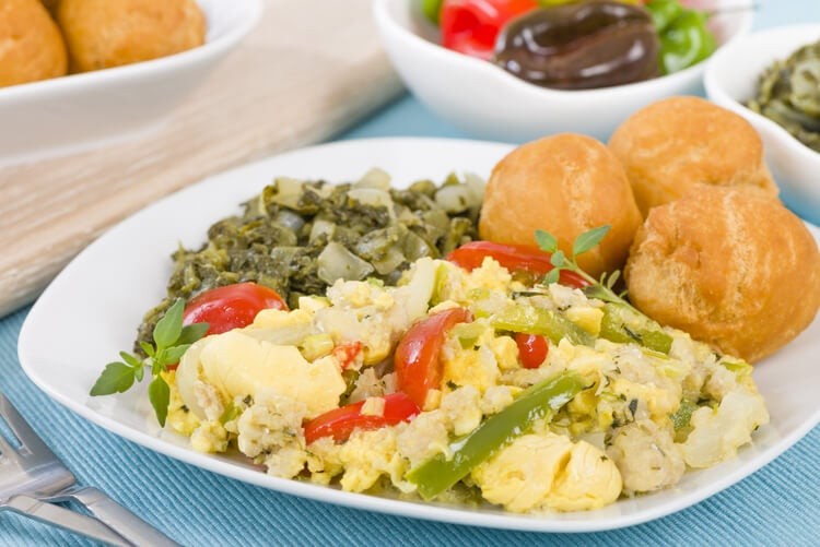 Jamaican Ackee and Saltfish, a national dish