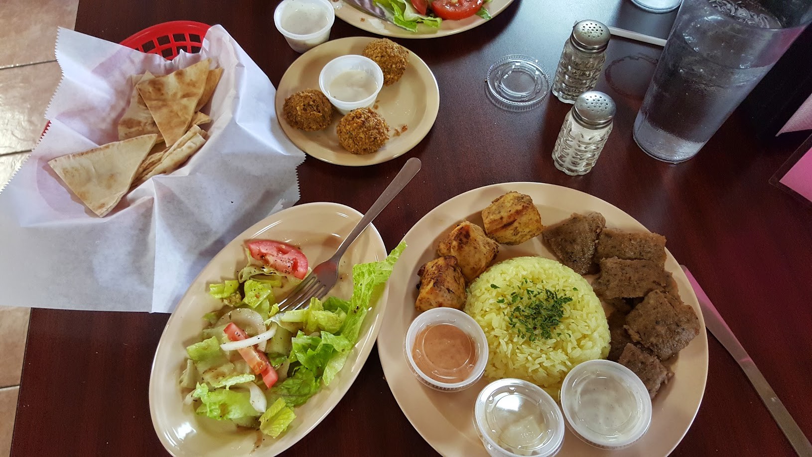 Lebanese dishes at Manara Cafe Authentic Lebanese and Mediterranean Cuisine