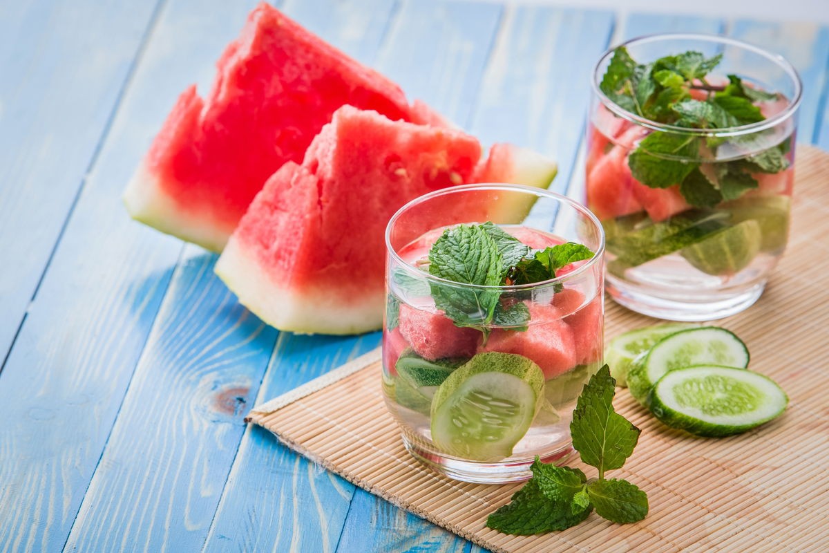 A refreshing glass of coconut water