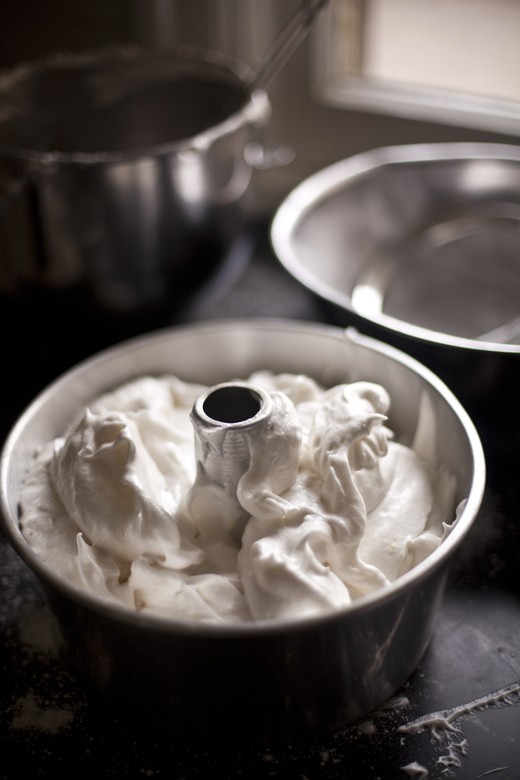 Angel Food Cake batter in a bowl