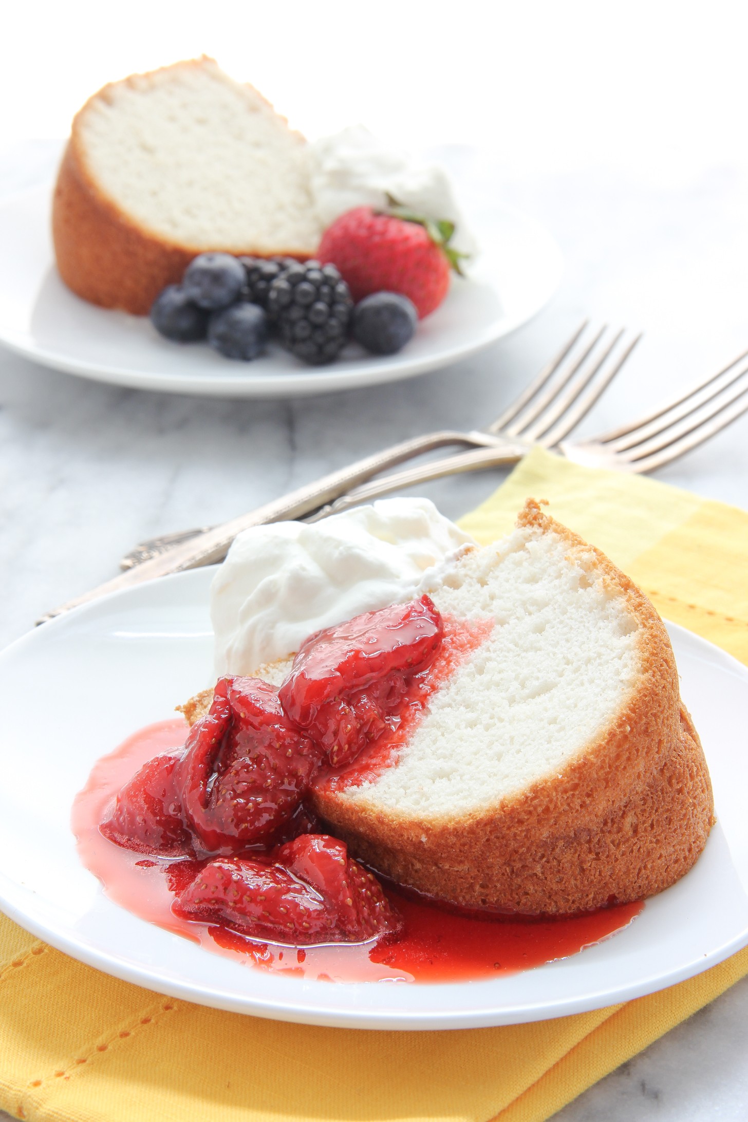 Cooling Angel Food Bundt Cake
