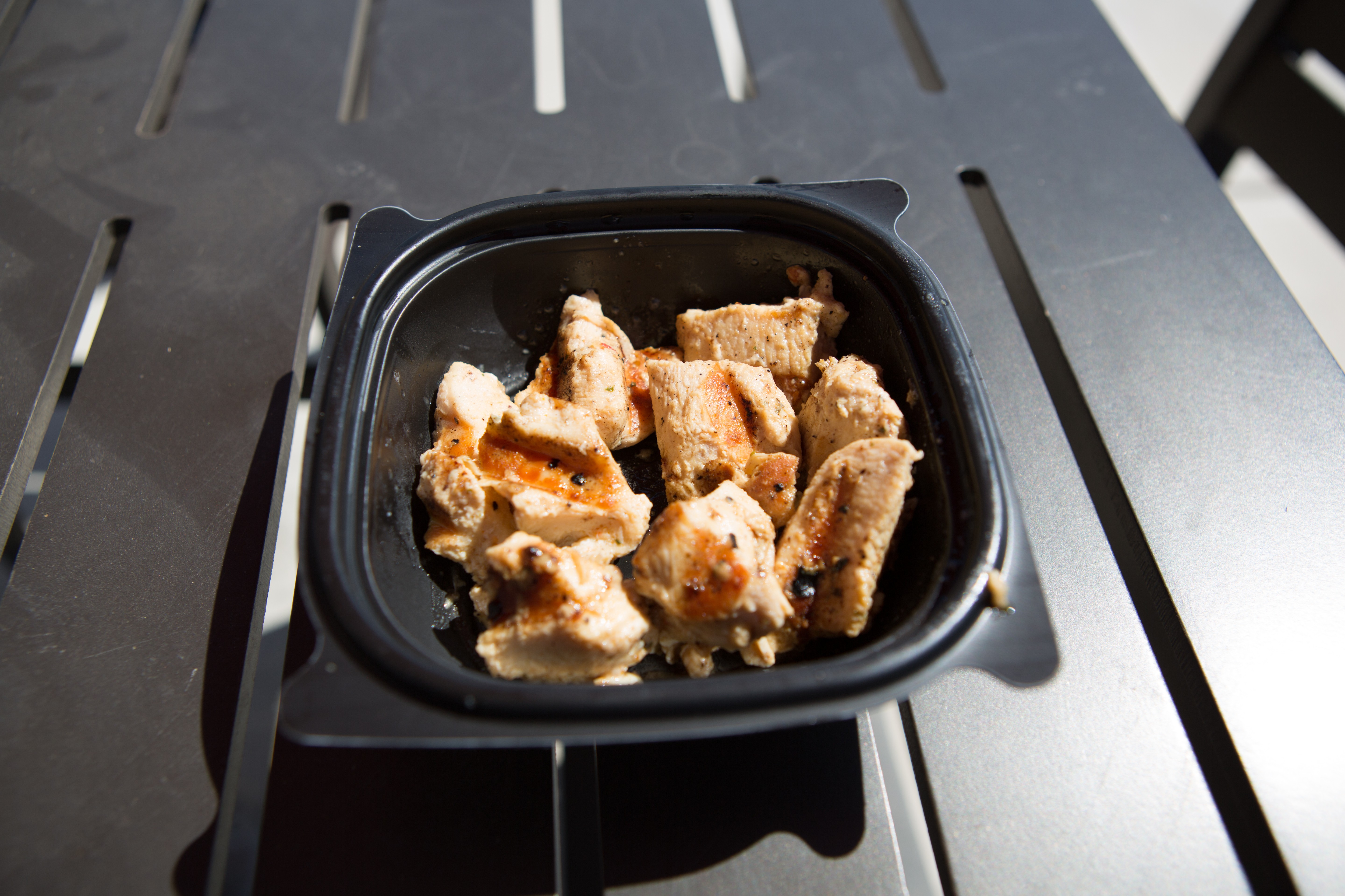 Chick-fil-A grilled chicken nuggets with coleslaw