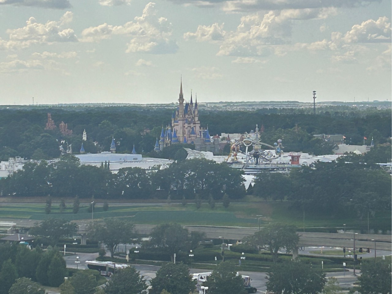 View from Club Level Lounge at Disney's Contemporary Resort showcasing the Magic Kingdom.