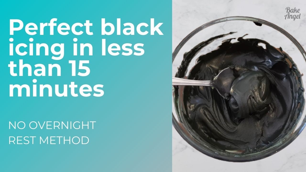 A bowl of perfect black icing