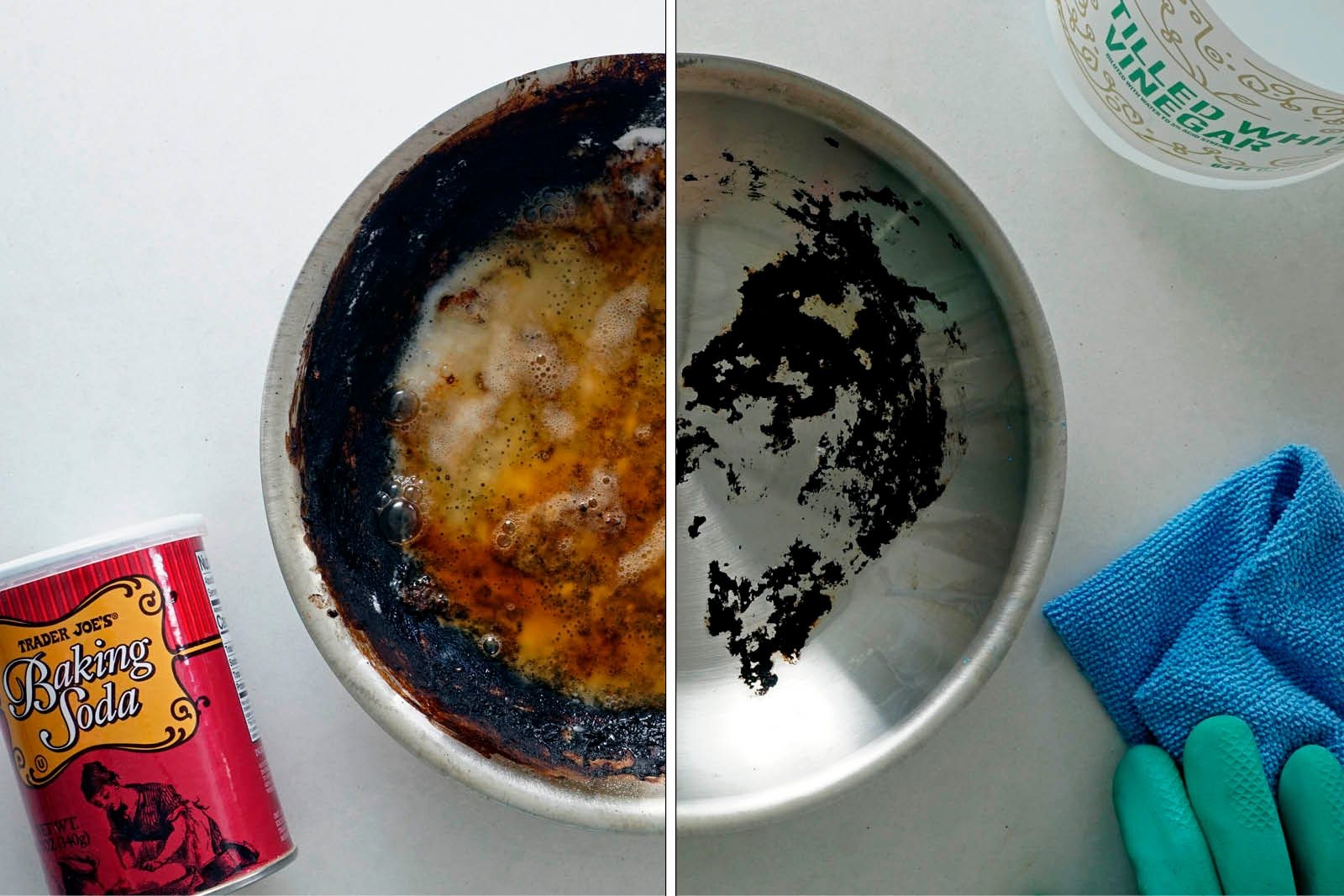 Baking Soda and Vinegar Cleaning Pan