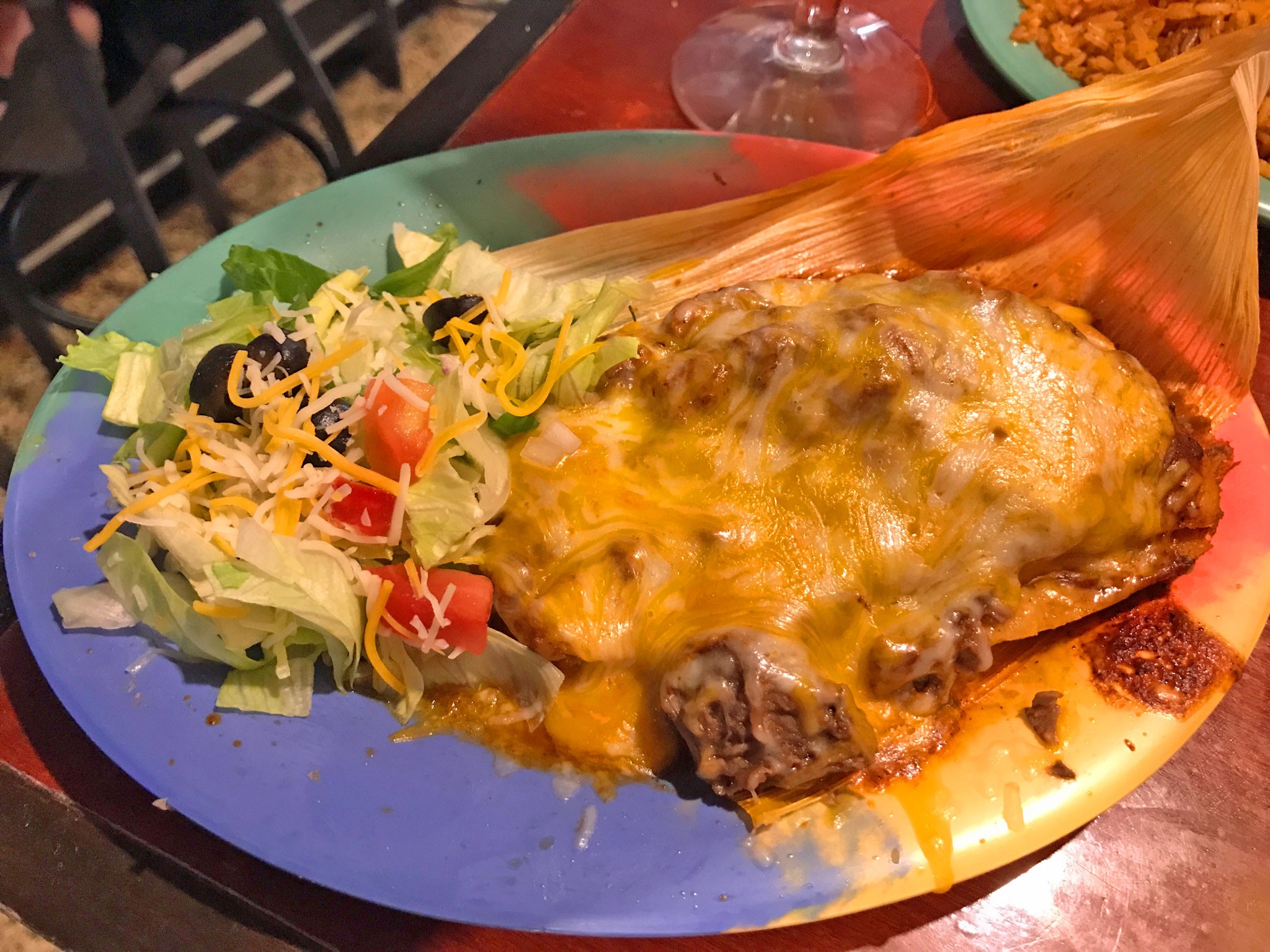 Savory beef tamale, a VIP Mexican Restaurant specialty