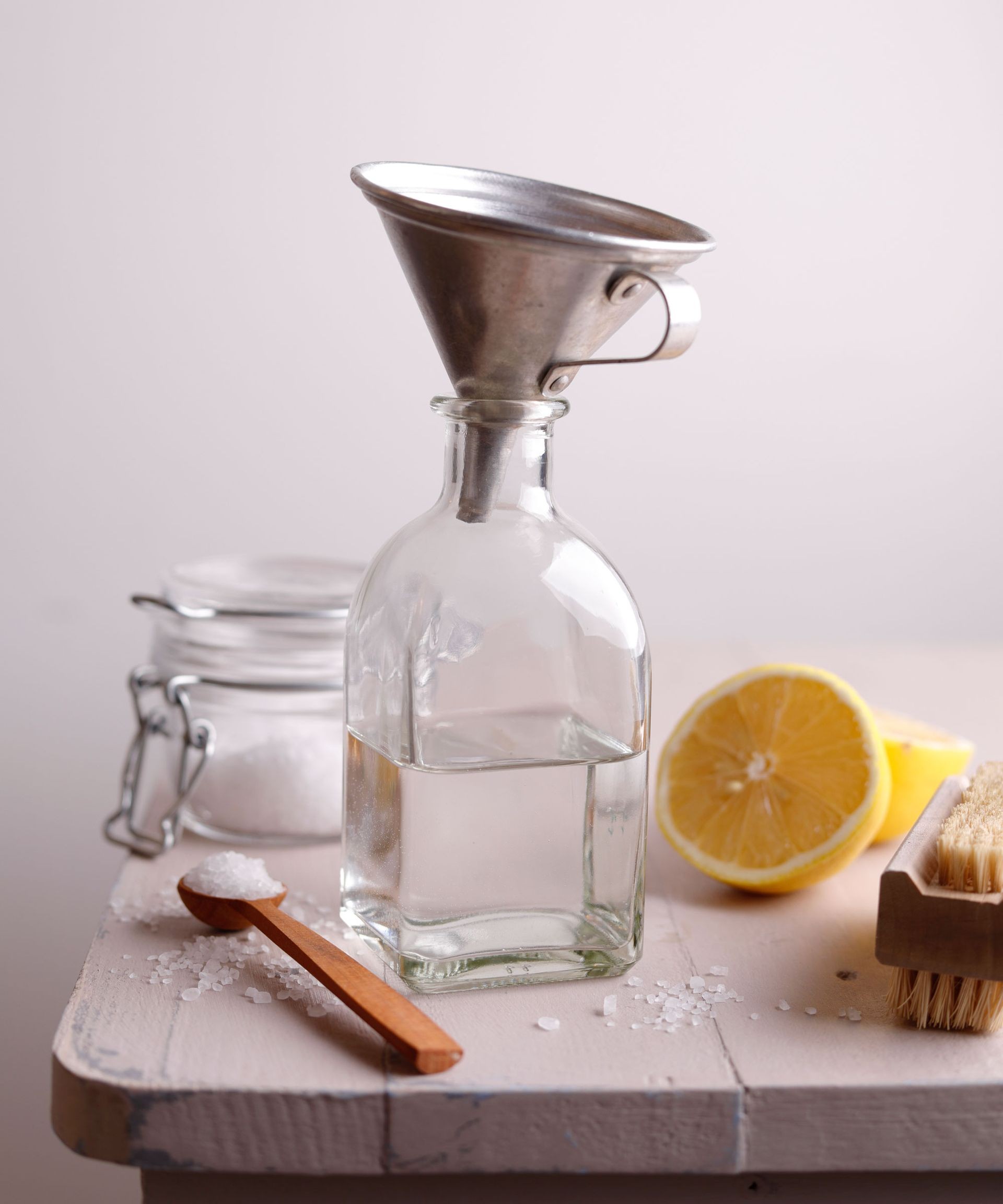 Bowls of vinegar strategically placed to absorb odors