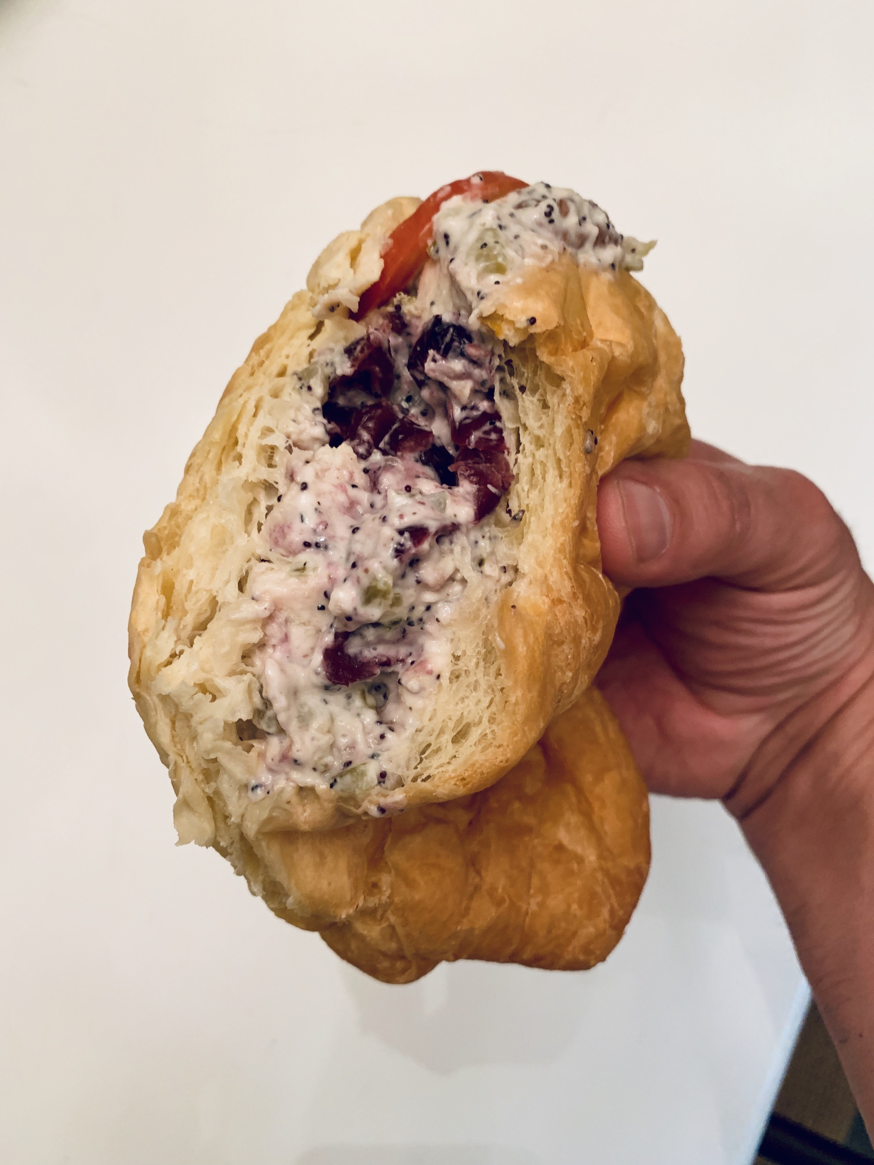 Cranberry Pecan Chicken Salad Croissant at Buc-ee's, a surprisingly tasty and high-quality sandwich