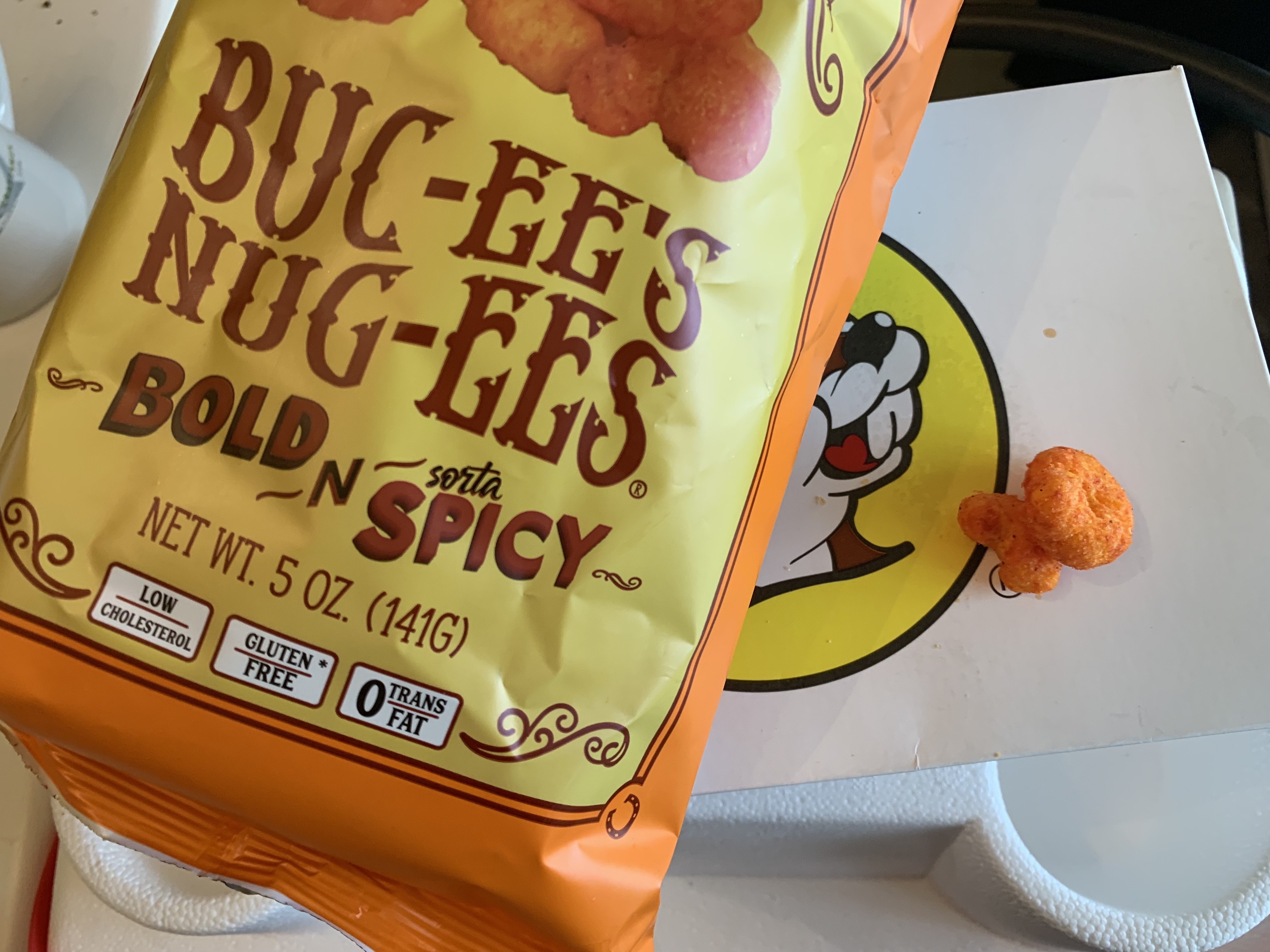 Cheesy Buc-ee's Nug-ees, a classic snack food for long drives