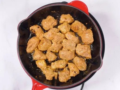 Pan Frying Chicken for Butter Chicken