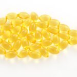 Fish oil capsules for omega-3 intake.
